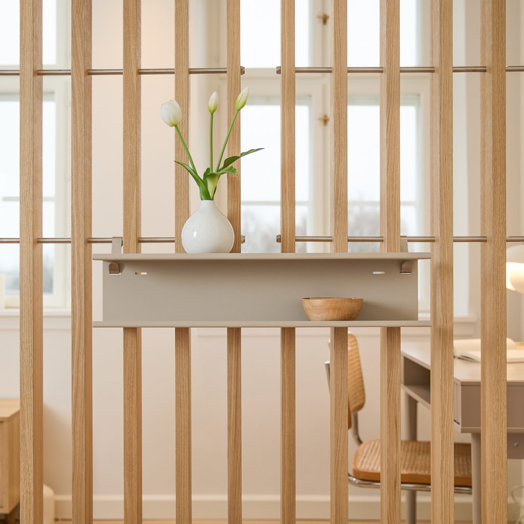 Room Divider Double Metal Shelf — view 4