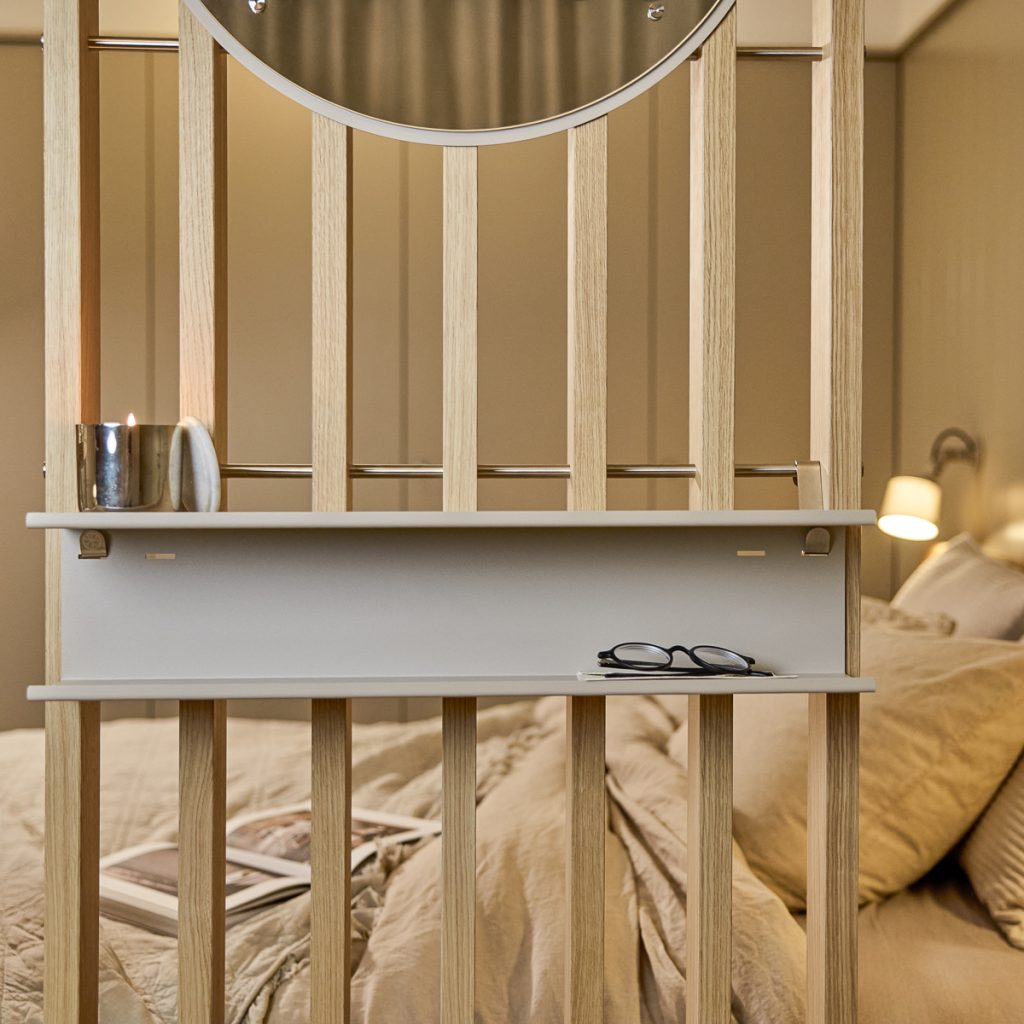 Room Divider Double Metal Shelf — view 2