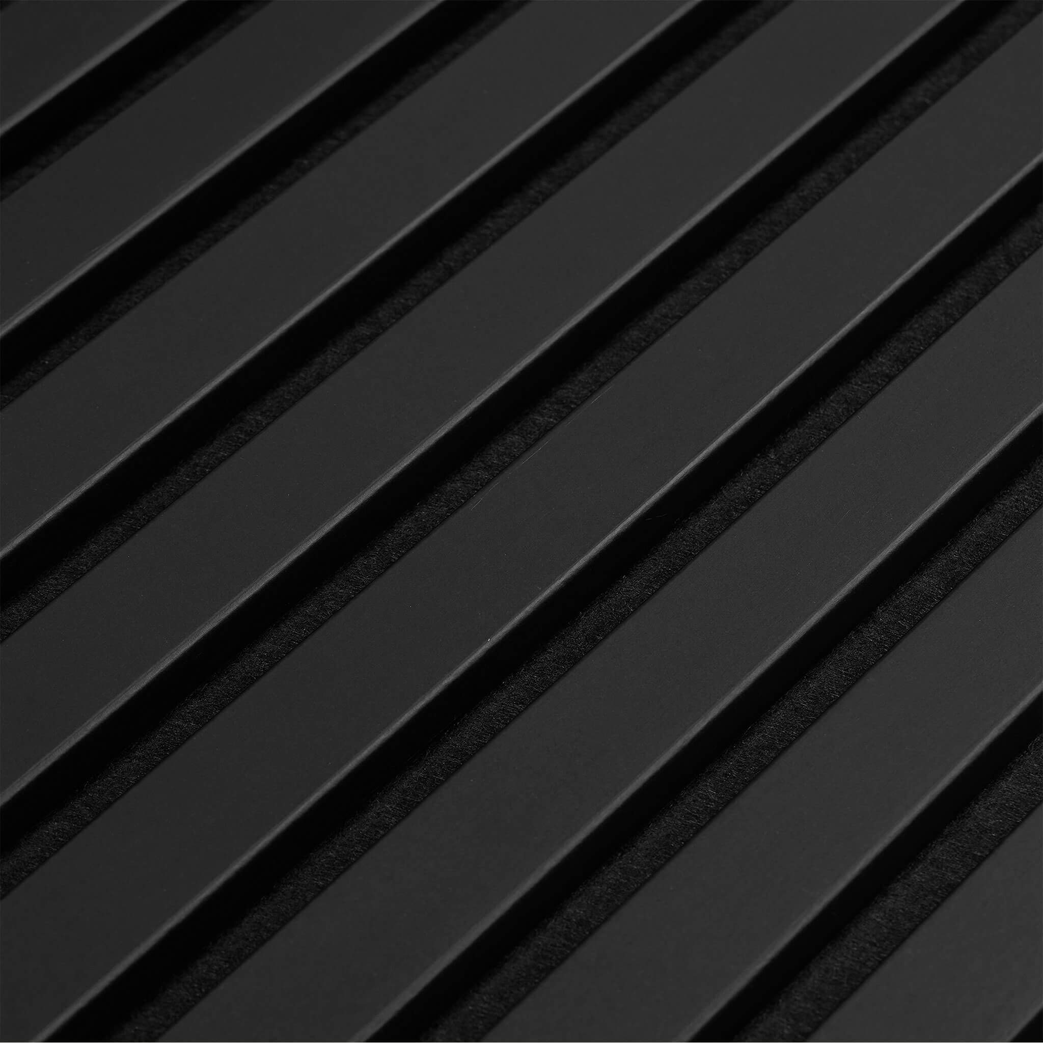 Acoustic Slatted Panel — Black